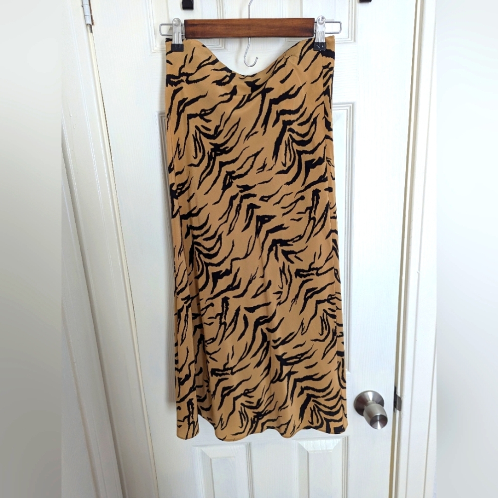 NWT Madewell silk midi skirt